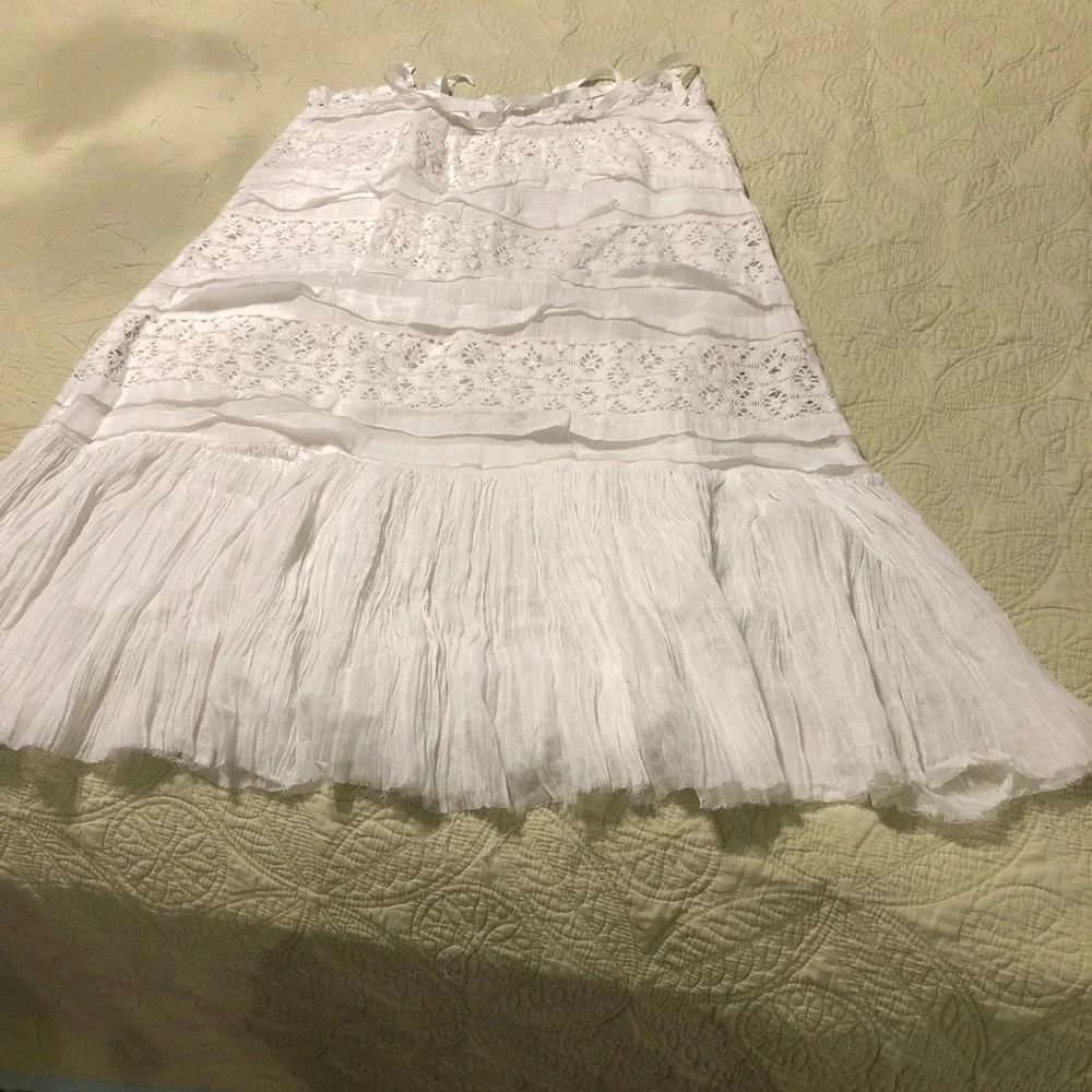 Free People White Lace Mini Dress